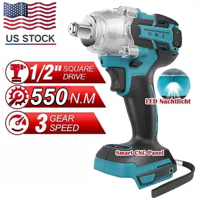 Cordless Electric Impact Wrench Gun 1/2'' Driver 550Nm High Power For Makita 18v • $39.99