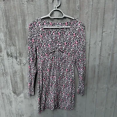 Laura Ashley Vintage Long Sleeve Dress Floral Midi Size UK10 • $16.17