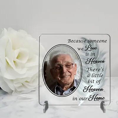 Personalised Photo Keepsake Bereavement Someone We Love Is In Heaven Plaque Gift • £6.99