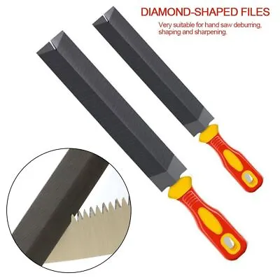 Shaping Grinding Hand Tools Sharpener Sawing File Diamond-Shaped Files Hand Saw • £5.19