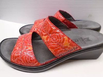 Mephisto Mobils Floral Print Slide Sandals Made In Portugal Women's EUR 38 US 8 • $29.19