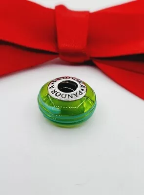 $30 • Buy Genuine Pandora Murano Glass Bead Green Ribbon 790615 - Retired