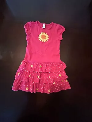 Gymboree Sunflower Smiles Sunflower Tiered Dress Sz 4 • $34.99