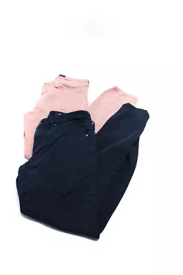 J Brand AG Womens Mid Rise Legging Skinny Jeans Blue Pink Size 26 Lot 2 • $42.69