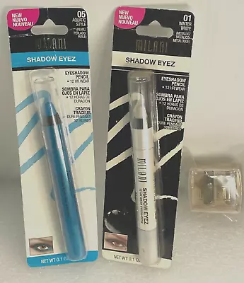 MILANI SHADOW EYEZ Eyeshadow Pencil- 05 AQUATIC STYLE + BONUS White + Sharpener • $29.99