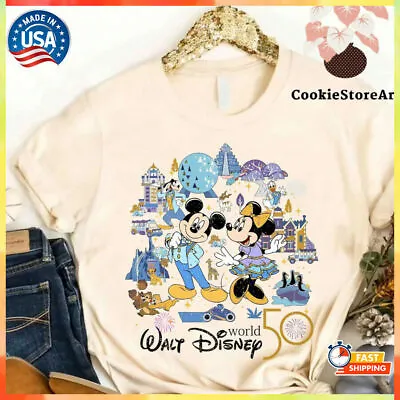 $17.99 • Buy  Walt Disney World 50th Anniversary Mickey Minnie Mouse Unisex T-shirt (S-5XL)