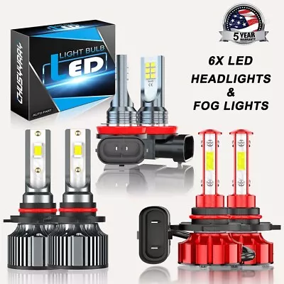 9005 9006 H11 Hi-Lo Beam Fog Combo 50W LED Headlight Bulb Kit 6000K Super White • $39.99