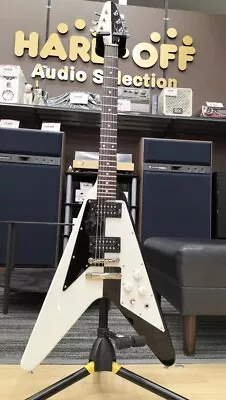 Burny FV-85MS Michael Schenker Signature Black & White Made In Japan Guitar • $928