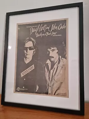 HALL AND OATES Original Framed Promo Ad Poster. 1977.A3.Frame Size 53cm X 43cm  • £65