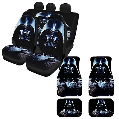 $69.34 • Buy Star Wars Darth Vader Car Floor Mat Car Seat Cover Front Rear 5 Seater Protector