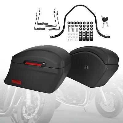 Saddlebags Hard Bag & Heavy Duty Mounting Kit For Honda Shadow 400 750 Vtx1800 • $330.69