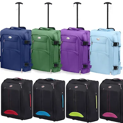 £22.95 • Buy Ryanair 55 Cm Cabin Carry On Hand Luggage Suitcase Approved Trolley Case Bag