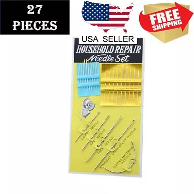 Curved Mattress Needles Hand Sewing Needle For Household Upholstery Repair 27pcs • $5.62