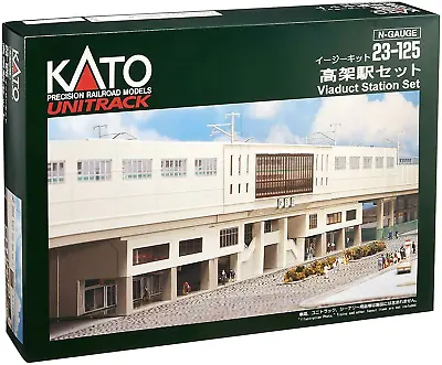 Kato N Scale ~ New 2024 ~ USA ~ Unitrack Viaduct Station Set Double Track 23-125 • $139.72