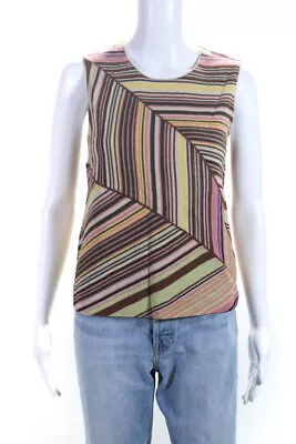 Missoni Orange Label Womens Striped Shell Sweater Multi Colored Size EUR 44 • $85.39