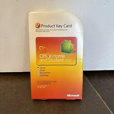 Genuine Microsoft Office Home And Student 2010 Product Key Card • $23.50