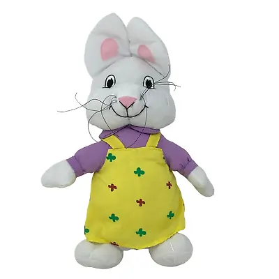 KELLYTOY Max & Ruby Bunny Rabbit Big Sister 15  White Plush Stuffed Animal 2012 • $7.99