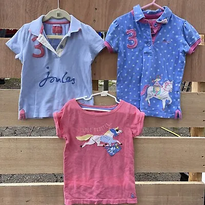 Girls Joules Clothing Package 2 Polo Shirt Sz. 6y & 1 Tee Sz. 6y • $22.50