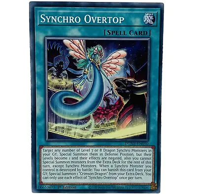 YUGIOH Synchro Overtop DUNE-EN050 Common Card 1st Edition NM-MINT • £0.99