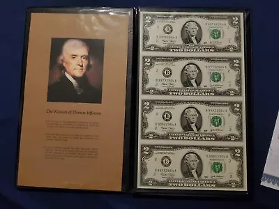 World Reserve Monetary Exchange 2003 $2 Two Dollar Uncut Sheet COA • $45