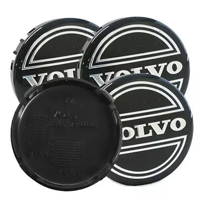 4x Black Chrome Wheel Center Hub Caps Covers Emblems For Volvo Rims 3546923 64mm • $18.99