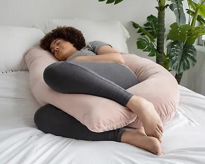 $49.95 • Buy PharMeDoc Full Body, U Shaped Pregnancy Pillow Super With Soft Velvet Cover