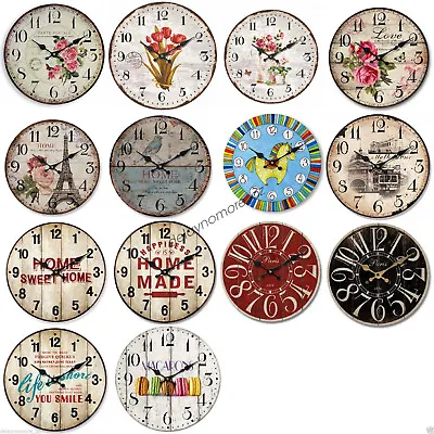 28.8cm MDF Paris Tower Bird Melbourne Home Life Wall Clock Kitchen Man Cave Gift • $19.49