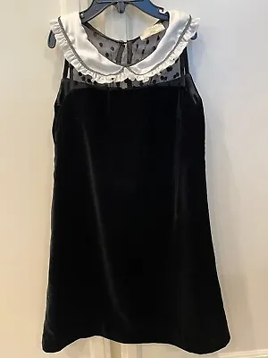 MONNALISA Designer Dress Black Velvet Size 10 Party Dress • $79.99