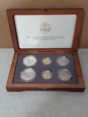 Mount Rushmore Anniversary Coins 1991 Six-coin Proof And Uncirculated Set • $1600