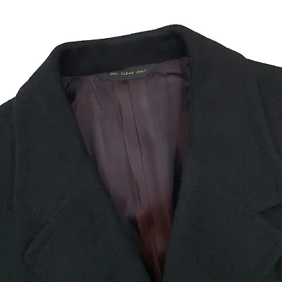 VTG 60's 42 R Monte Cristo Black Mongolian Summit Cashmere Over Coat Made USA • $195