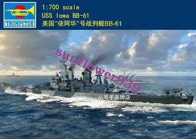 TRUMPETER 06749 1/700 Scale USS Navy Iowa Class Battleship BB-61 Model Kit • $39.49