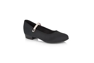 Freed Of London RAD NCCH1 Black Canvas Character Shoe 1  Low Heel • £17.50