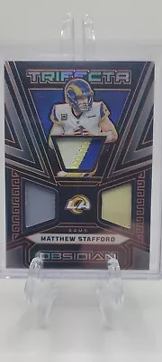 2023 Obsidian Trifecta Orange Electric Etch #TRI-MST Matthew Stafford 42/49 • $4.99