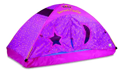Play Tent Twin Bed Mattress Mesh Panels Ventilation Parent View Girls Kids Fun • $44.50