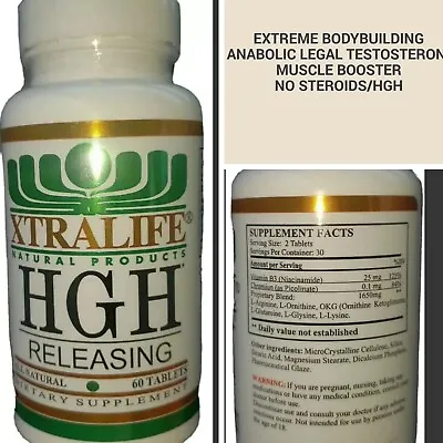 $49.90 • Buy 2 Pack Legal Testosterone Muscle Booster No Steroids/hgh From 60 Day 