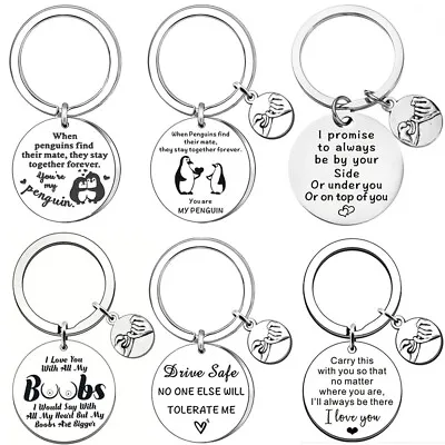 Funny Valentines Day Gifts For Husband Boyfriend Valentine's For Him Her Keyring • £3.99