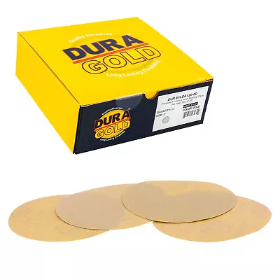 120 Grit 6  Gold Hook & Loop No Hole Sanding Discs For DA Sanders - Box Of 50 • $19.99