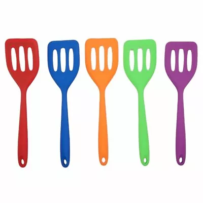 8  Long Silicone Mini Slotted Spatula Turner - For Eggs Baking Small Servings • $7.99