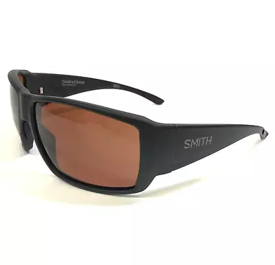 Smith Sunglasses Guide's Choice Matte Black DL5 Wrap Frames With Red Lenses • $94.99