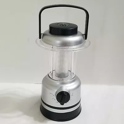 NEW Mini Battery Operated Lantern Silver Tone Black Plastic 8  Compass -U • $14.99