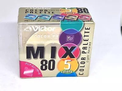 VICTOR COLOR PALETTE MIX   MD 80 5PACK  Blank MINI DISC (Sealed) NOS! • $49.99