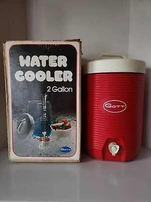 Vintage 1979 Red 2 Gallon Insulated Water Cooler 16924 W/Original Box  • $49.99