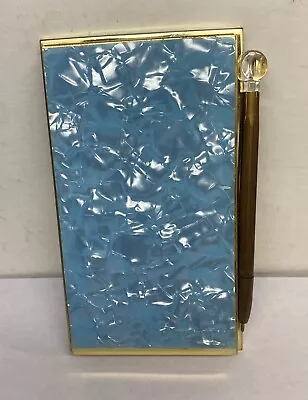 Vintage 1962  Park Sherman Notepad Memo Holder Magnetic Pen Holder Midcentury • $16.95