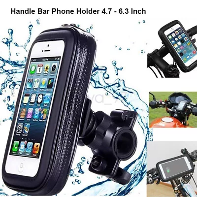 360° Bicycle Motor Bike Waterproof Phone Case Mount Holder For All Mobile Phones • £6.99