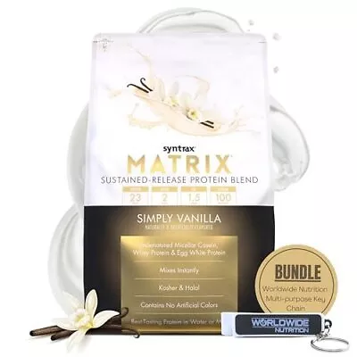 Syntrax Matrix Sustained-Release Protein Powder Blend - Simply Vanilla - 5 Lbs • $79.99