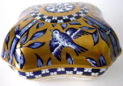 Coalport Bluebird & Bamboo Lidded Trinket Box Circa 1891-1920Trinket Box • £48