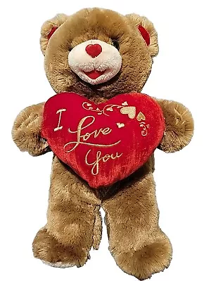 Dan Dee 2016 Sweetheart Teddy Bear Plush 18  Stuffed Animal Toy I Love You Heart • $14.99