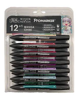 WINSOR & NEWTON / COLART 0290054  WN PROMARKER MANGA CHIBI 12PC SET New • $39.99