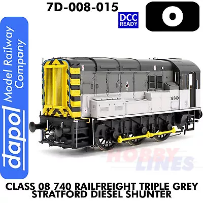 Class 08 Railfreight Triple Grey 08740 Diesel O 1:43.5 Dapol 7D-008-015 • £251.51