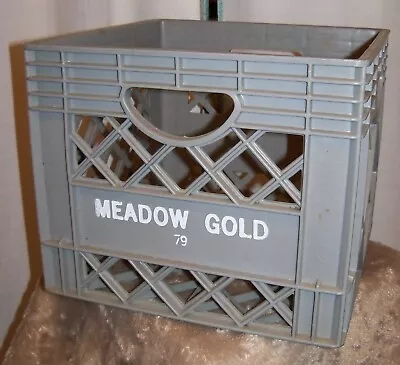 Vintage  Meadow Gold 79  Dairy Plastic Milk Crate 13in X 13in X 11in • $13